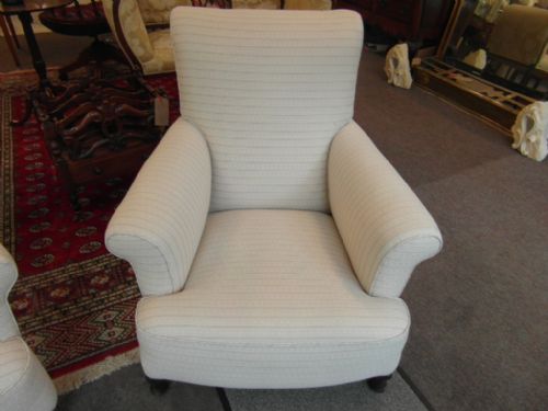 PAIR OF HOWARD AND SONS STYLE ARMCHAIRS - ADDITIONAL PHOTO 7