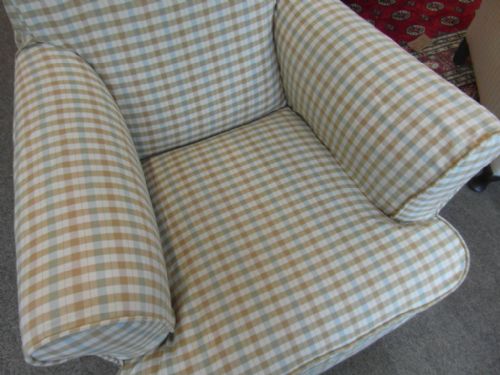 PAIR OF HOWARD AND SONS STYLE ARMCHAIRS - ADDITIONAL PHOTO 9