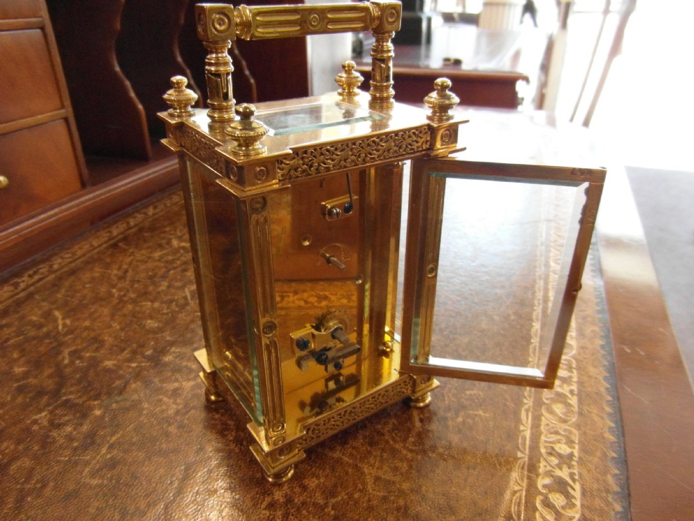 French Victorian  8 Day Carriage Clock. View III