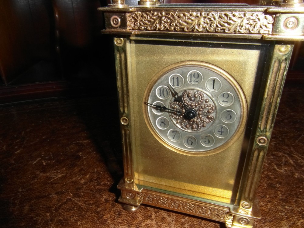 French Victorian  8 Day Carriage Clock. View V