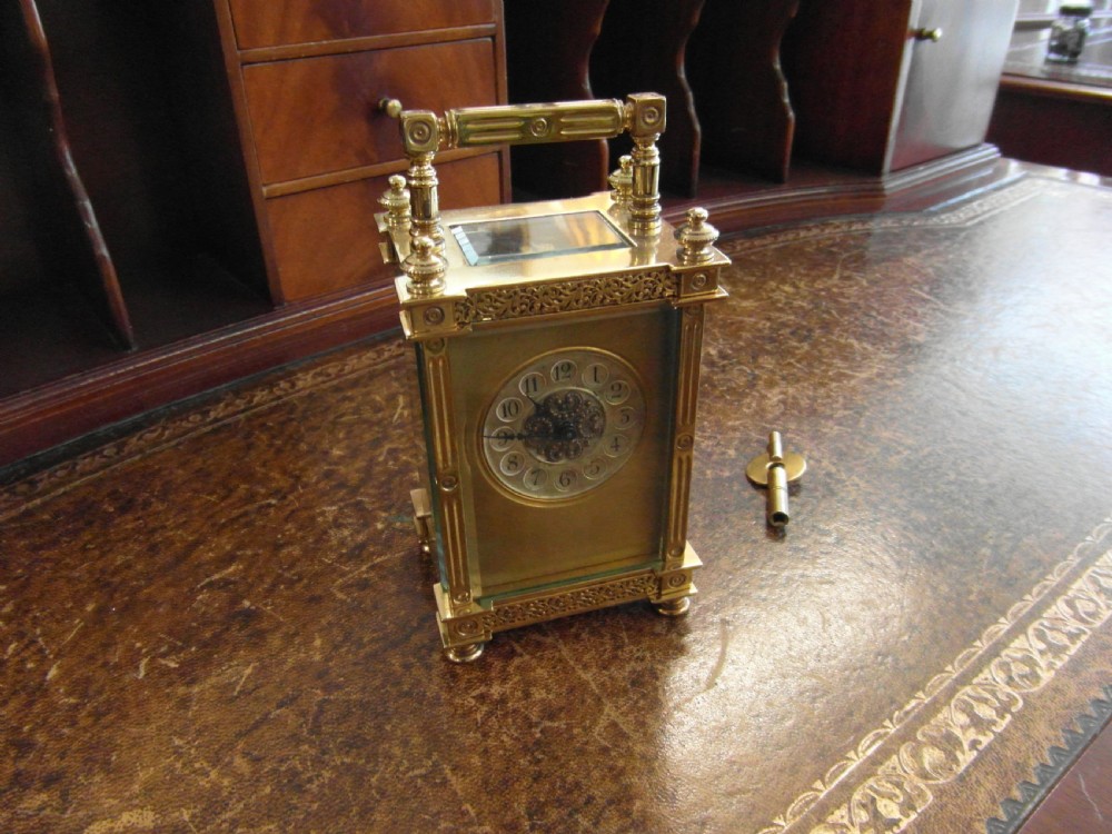 French Victorian  8 Day Carriage Clock. View VI