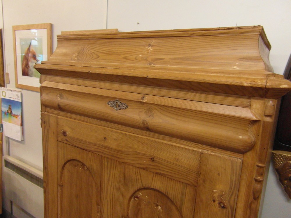 Antique Danish Pine Linen Cupboard View II