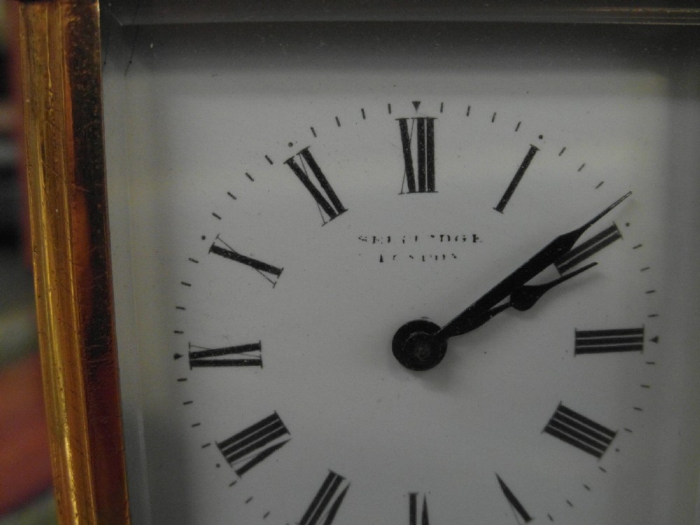 French Miniature Carriage Clock Selfridges London View II