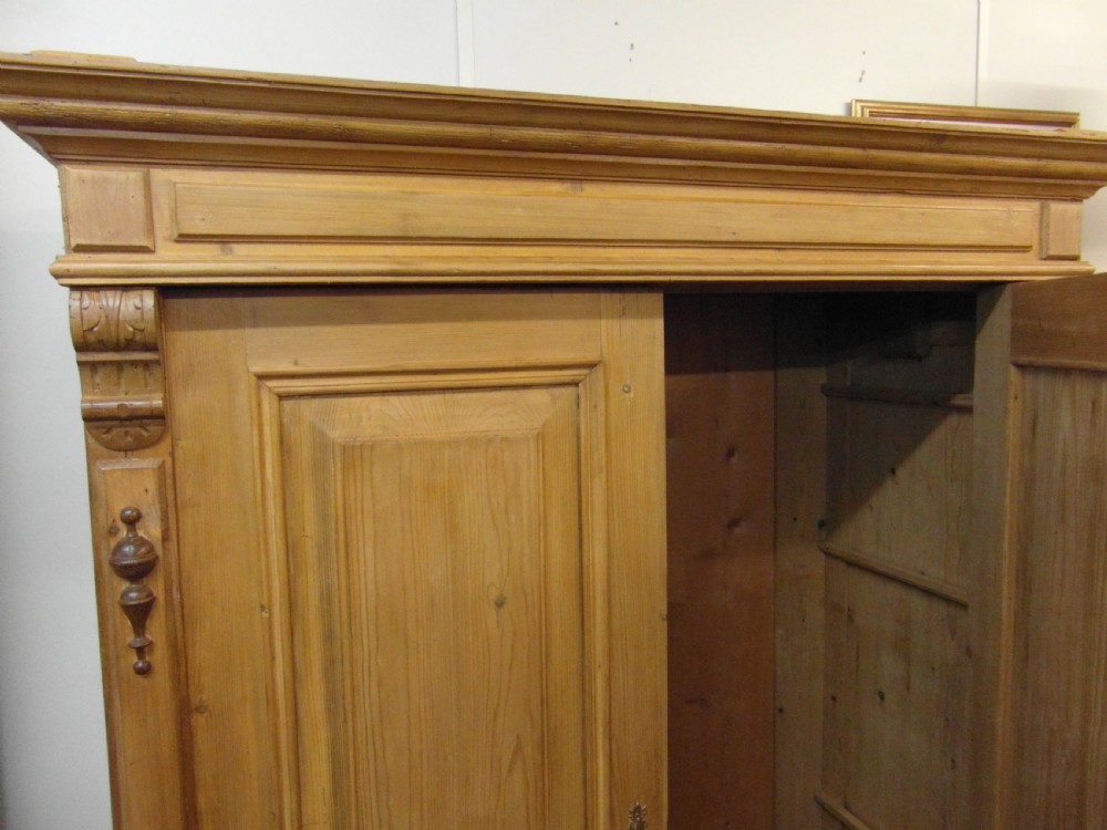 Antique Pine Double Wardrobe View III