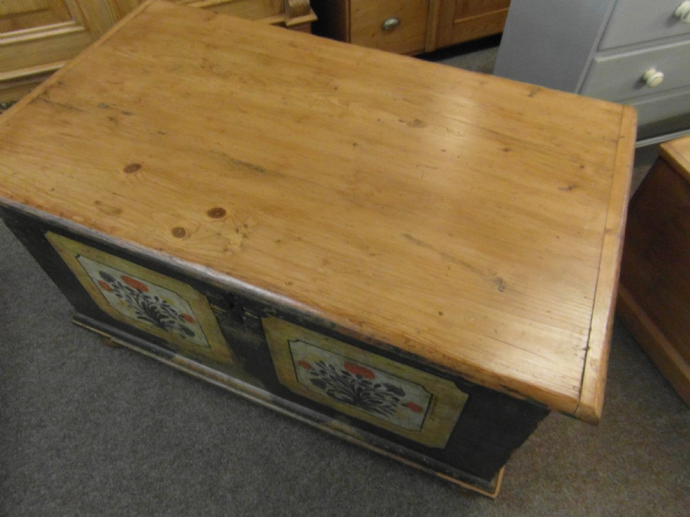 Antique Dowry Pine Chest View II