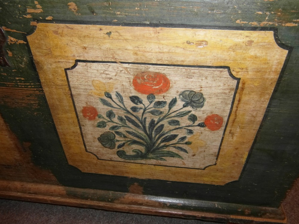 Antique Dowry Pine Chest View VI