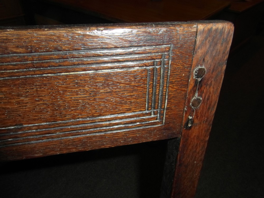 Pair of English Oak Country Chairs 17th Century View III