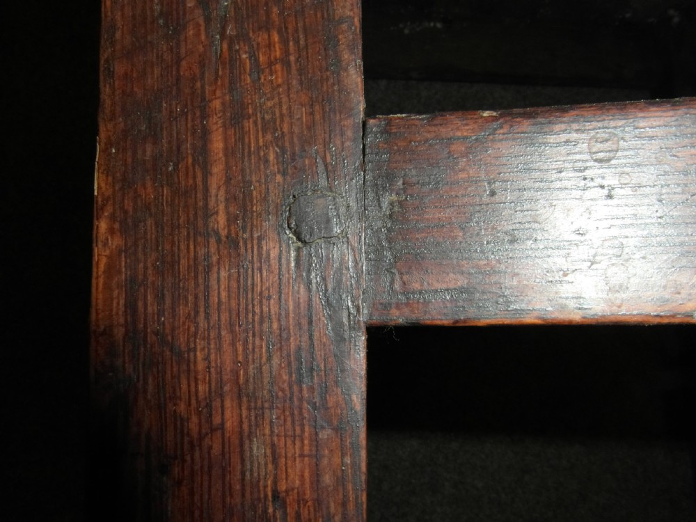 Pair of English Oak Country Chairs 17th Century View V
