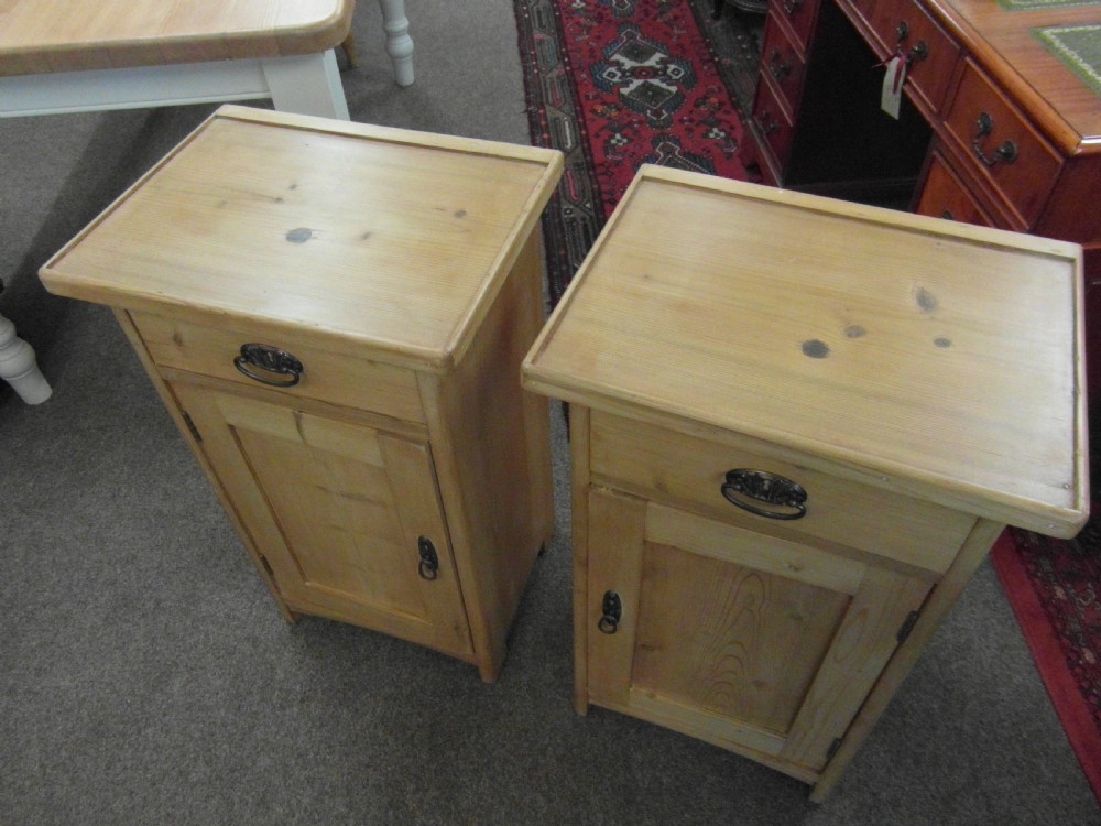 Antique Pair Pine Pot Cupboards View IV