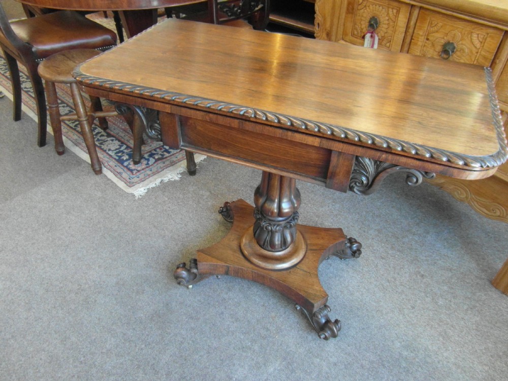 William IV Rosewood Card Table