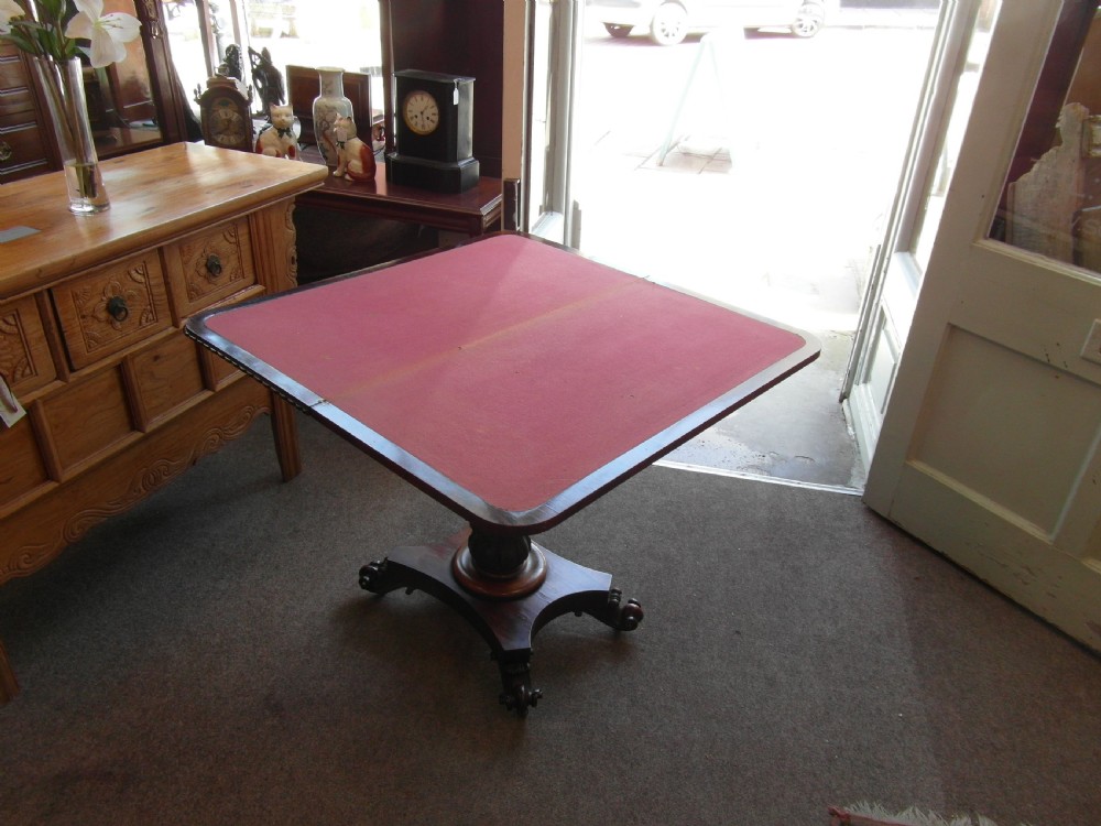 William IV Rosewood Card Table View V