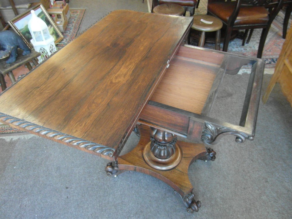 William IV Rosewood Card Table View VIII