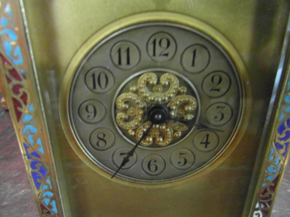 Victorian French Champleve Carriage Clock View II