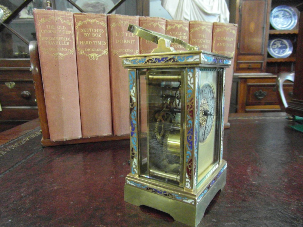 Victorian French Champleve Carriage Clock View III