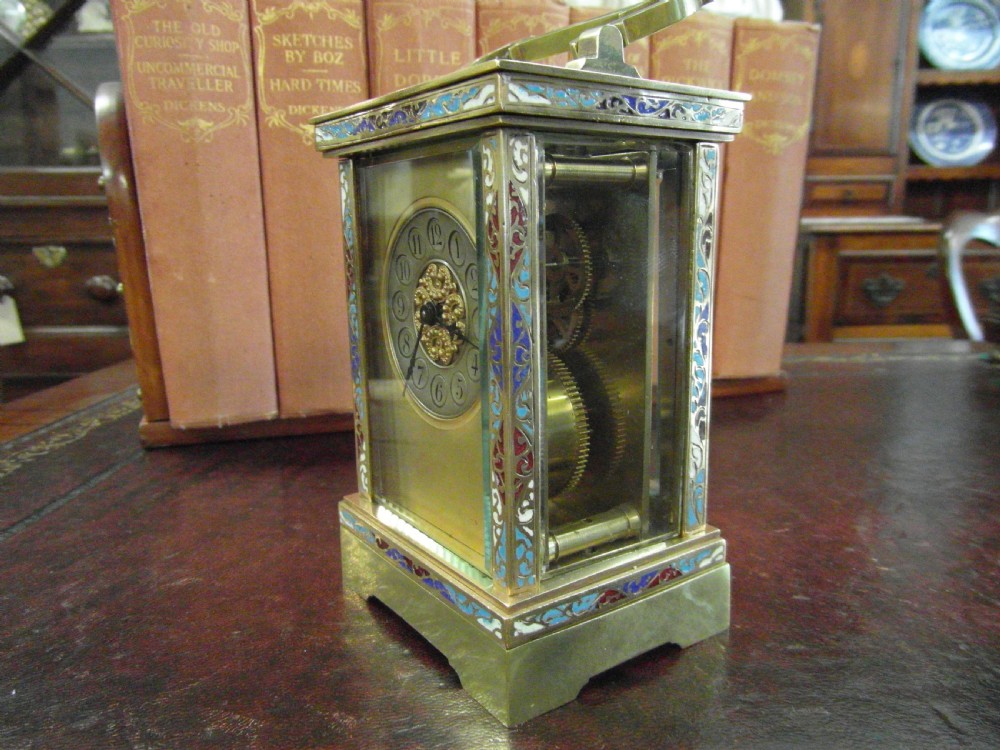 Victorian French Champleve Carriage Clock View IV