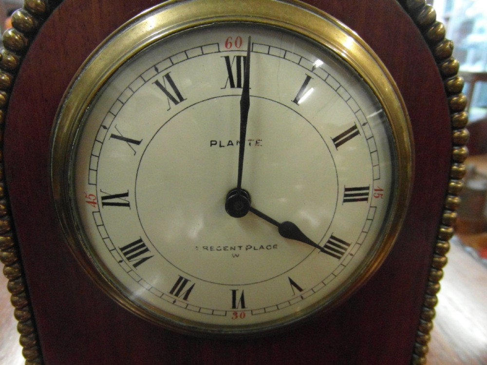 Edwardian Mahogany and Brass 8 Day timepiece View II