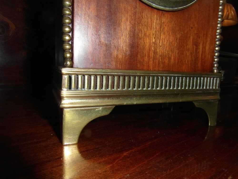 Edwardian Mahogany and Brass 8 Day timepiece View III