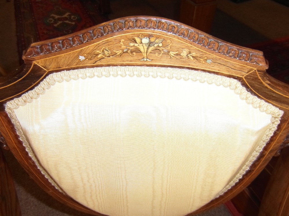 Antique Rosewood marquetry inlaid Chair View II