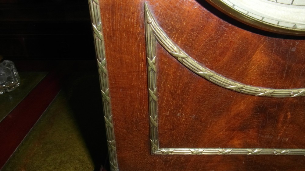 Victorian Dome Top 8 Day Flame Mahogany Mantle Clock View VIII