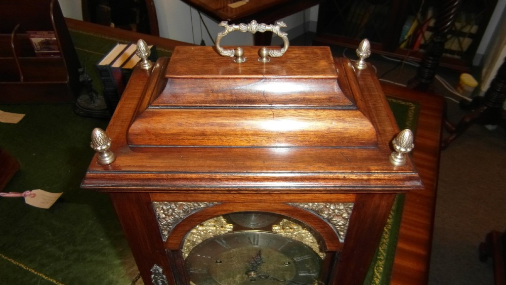 Georgian Bracket Clock Triple Fusee 8 Bells View XII