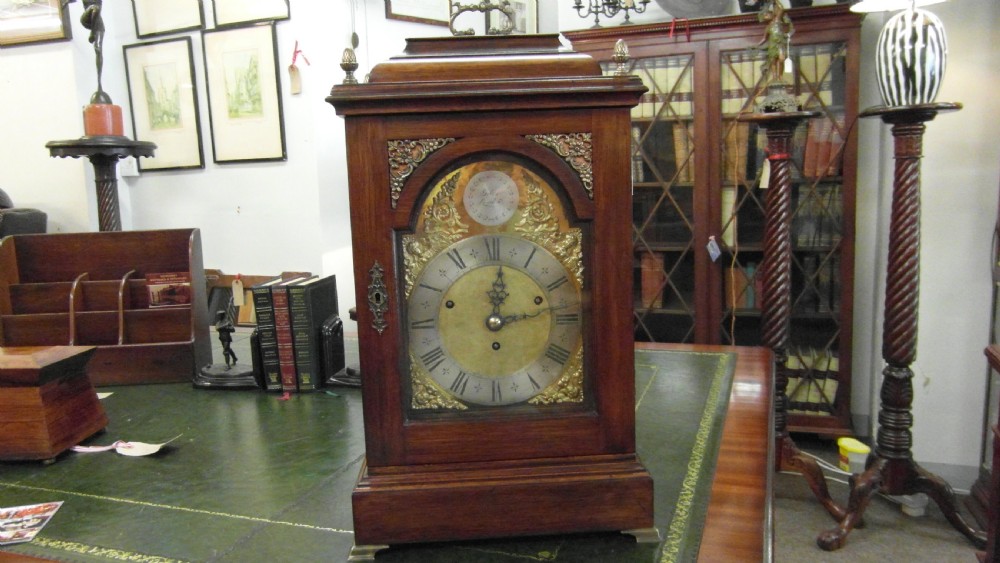 Georgian Bracket Clock Triple Fusee 8 Bells View XV