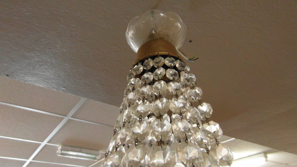 Pair of Cut Glass Chandaliers View IV