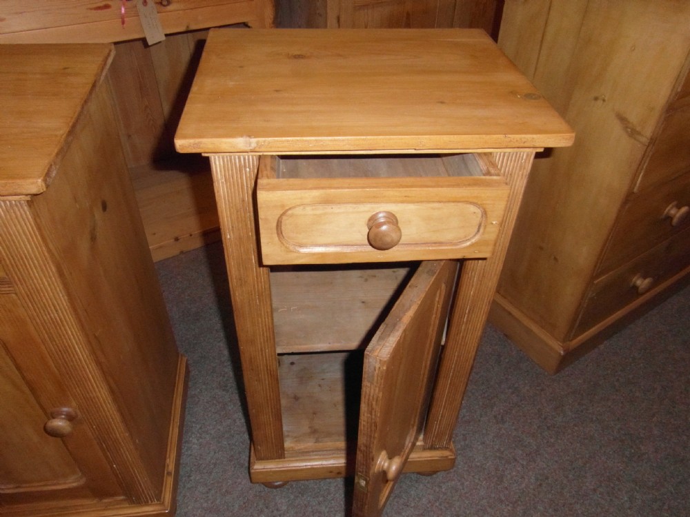 Victorian Pair of Pine Bedside Cabinets View II
