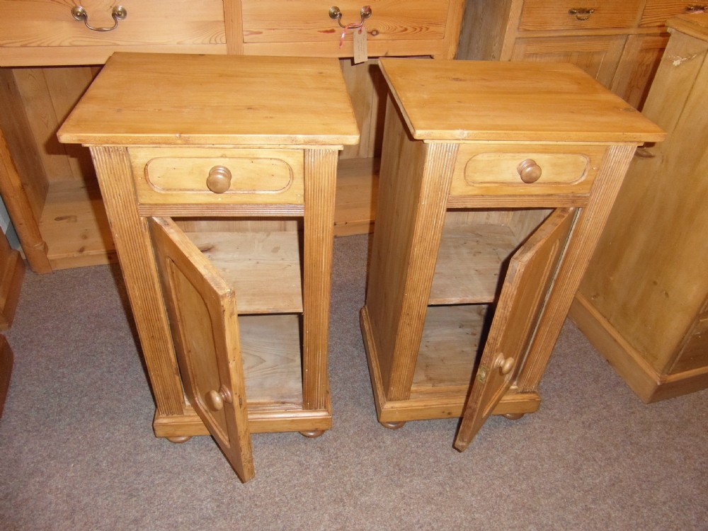 Victorian Pair of Pine Bedside Cabinets View IV