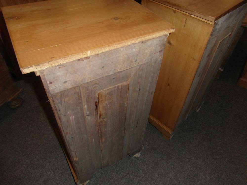 Victorian Pair of Pine Bedside Cabinets View V