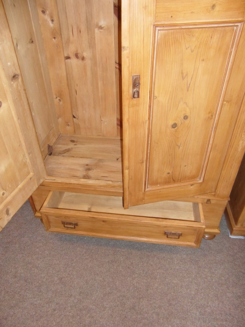 Victorian Pine Double Wardrobe View III