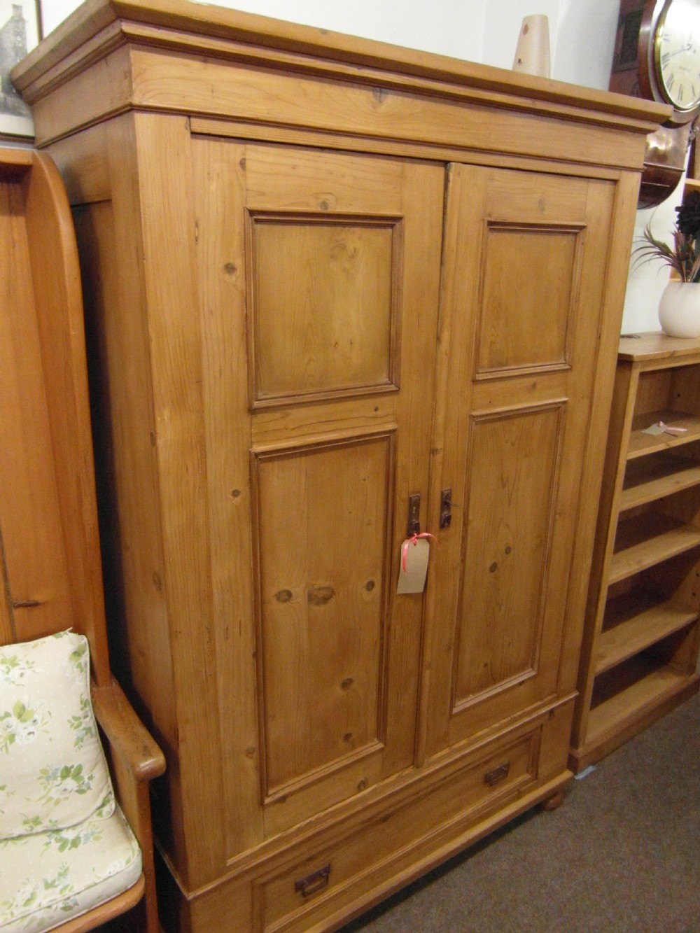Victorian Pine Double Wardrobe View IV