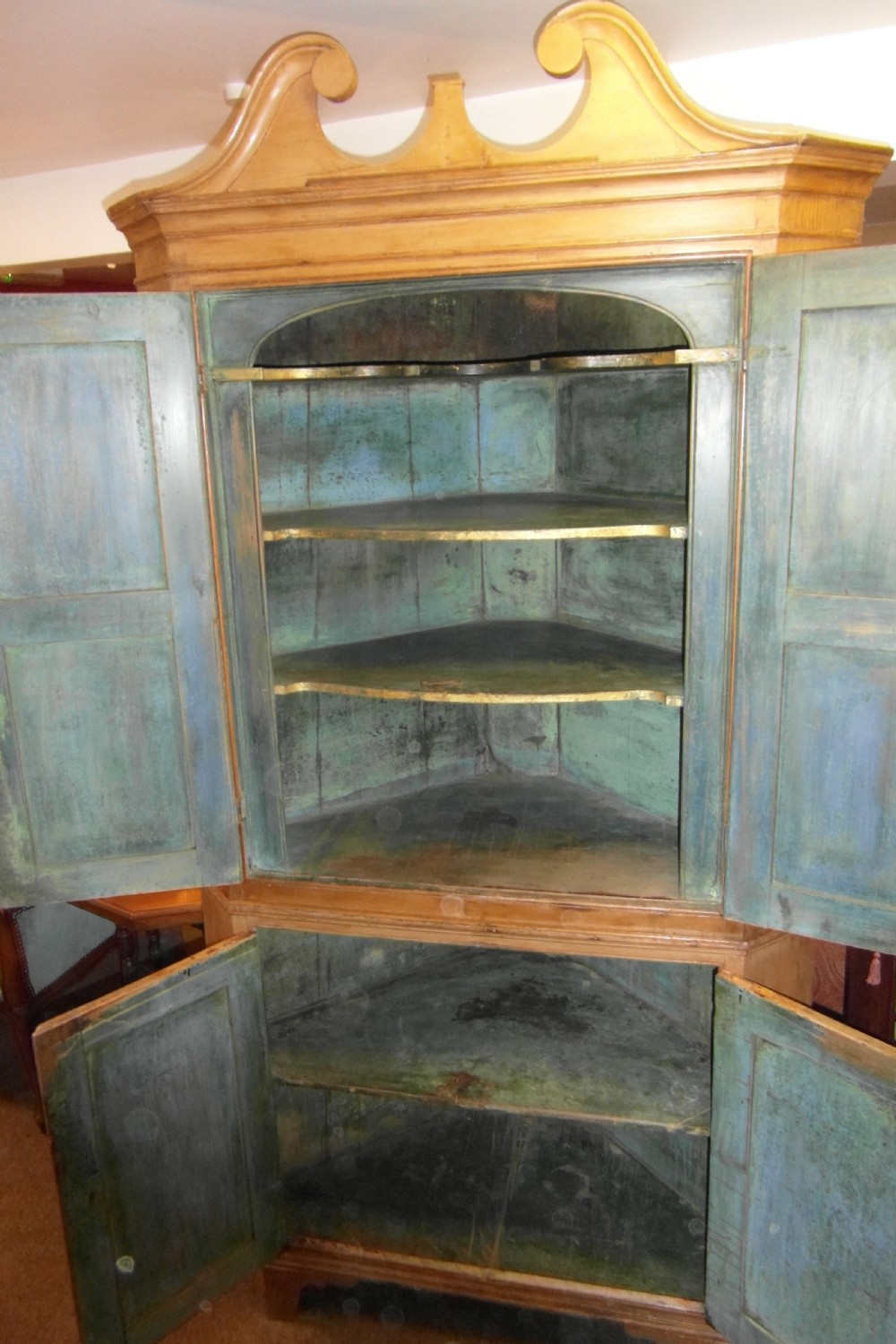 Georgian Pine Corner Cabinet View II