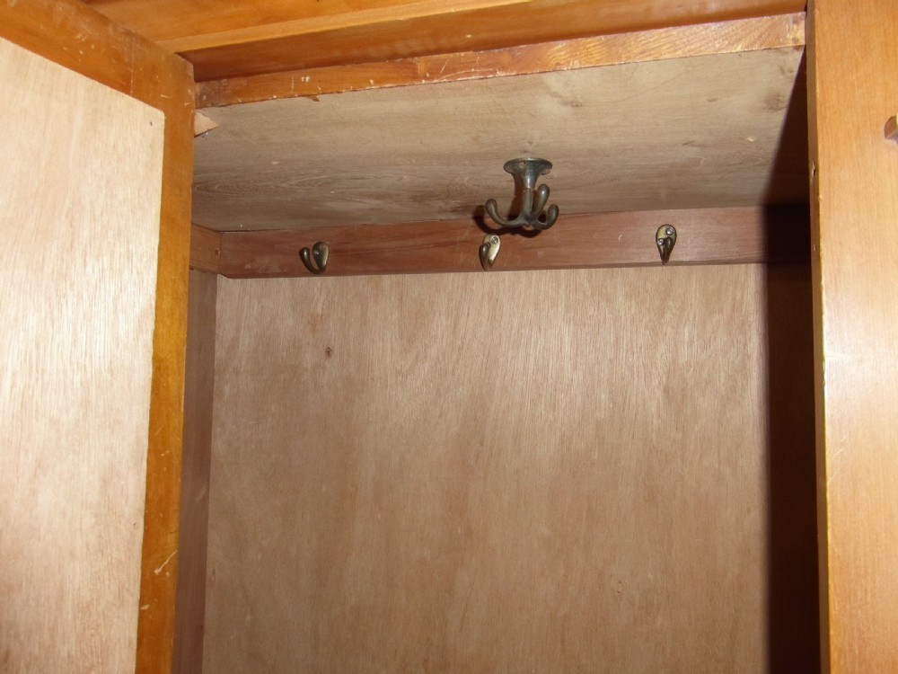 Art Nouveau Single Satinwood and Pine Wardrobe View III