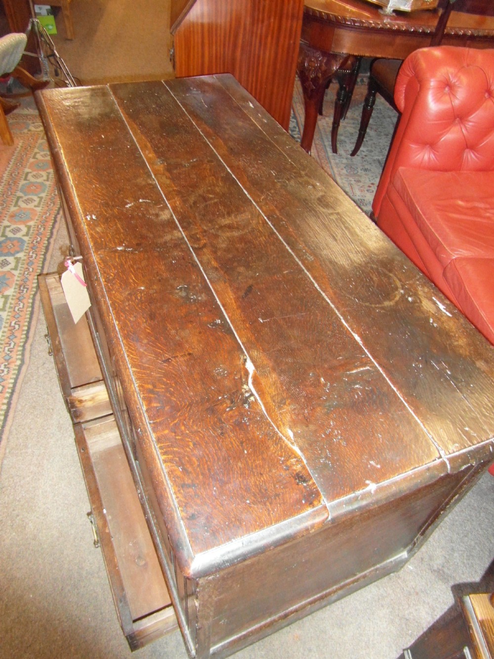 Antique Oak Mule Chest Coffer View III