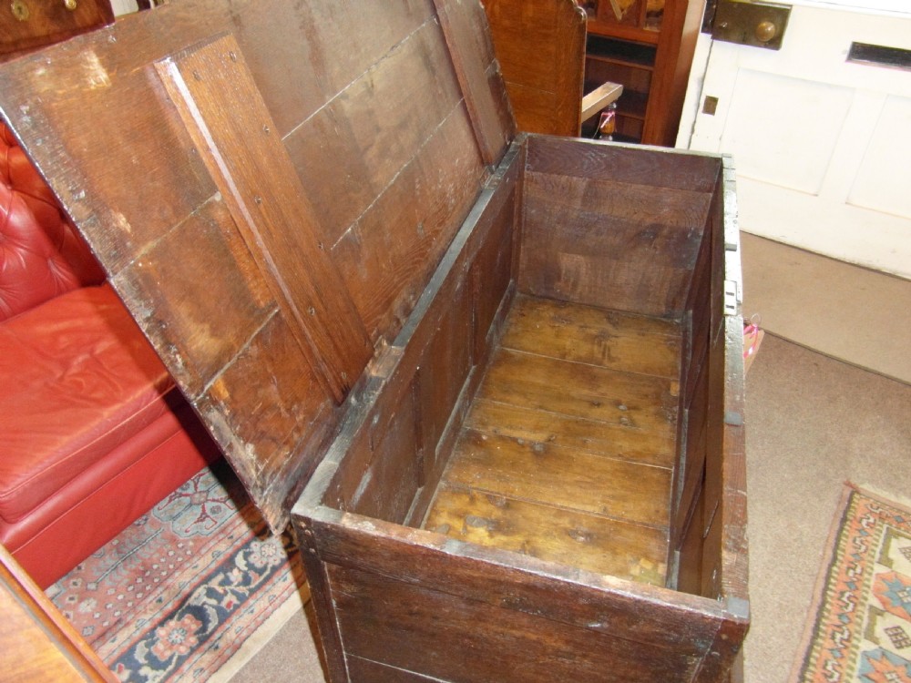 Antique Oak Mule Chest Coffer View IV