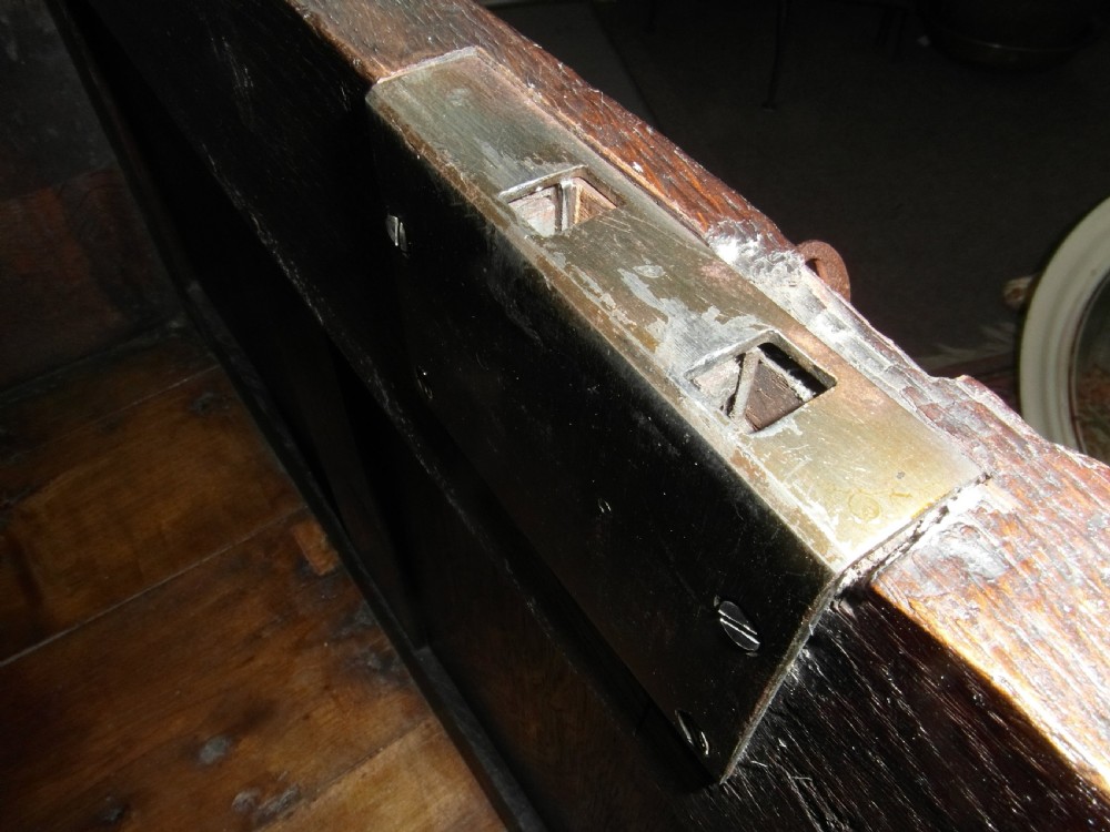 Antique Oak Mule Chest Coffer View V