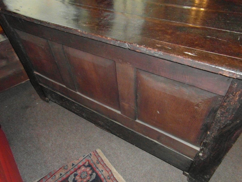 Antique Oak Mule Chest Coffer View VI