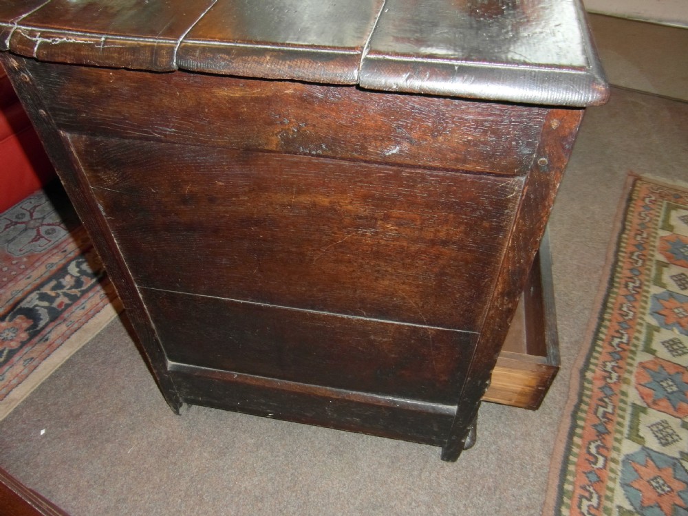 Antique Oak Mule Chest Coffer View VII