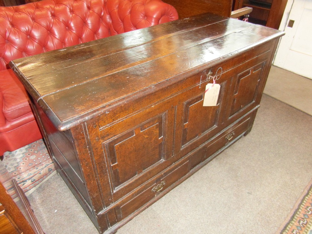 Antique Oak Mule Chest Coffer View VIII