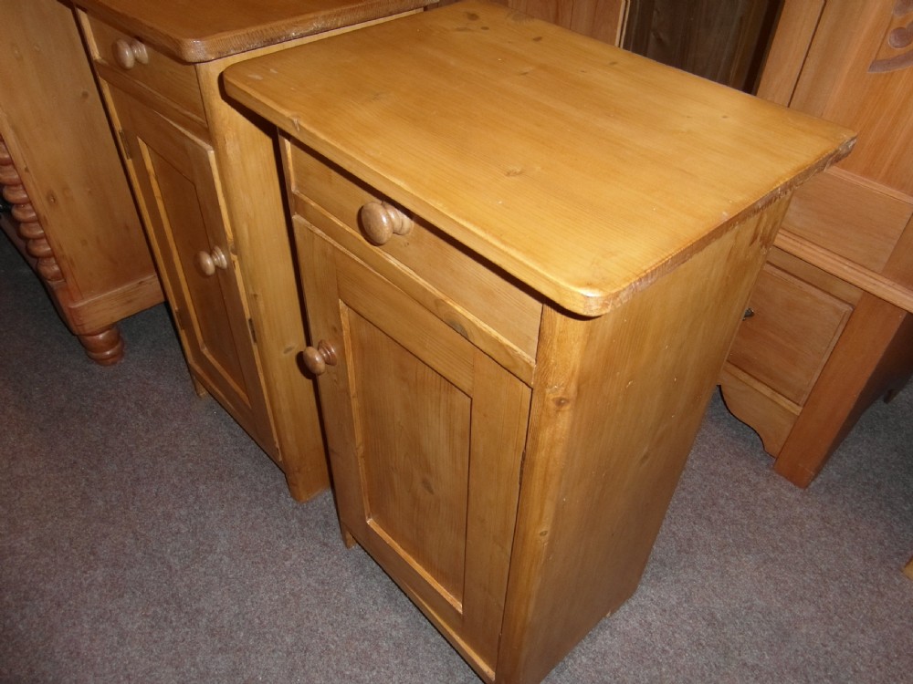 Pair Victorian Pine Bedside Cabinets View IV