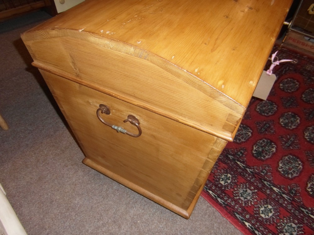 Victorian Pine Large Dome top Blanket Box View II