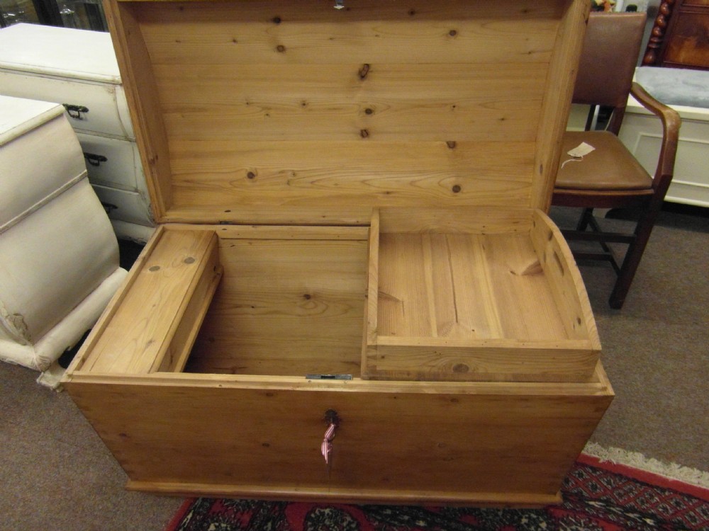Victorian Pine Large Dome top Blanket Box View III