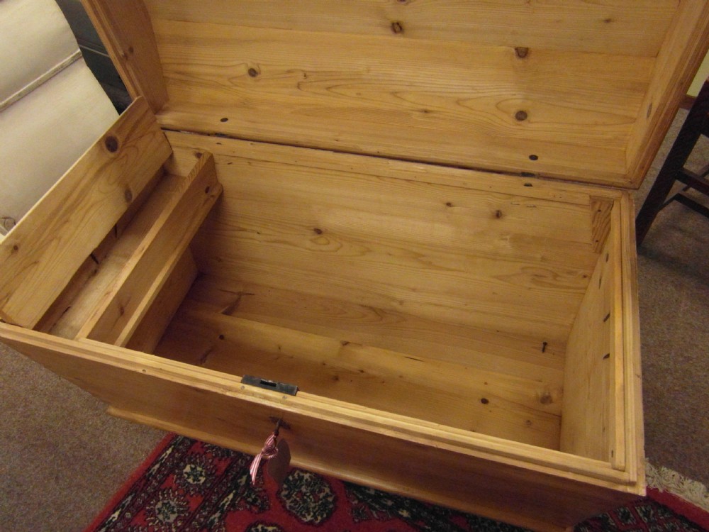 Victorian Pine Large Dome top Blanket Box View IV