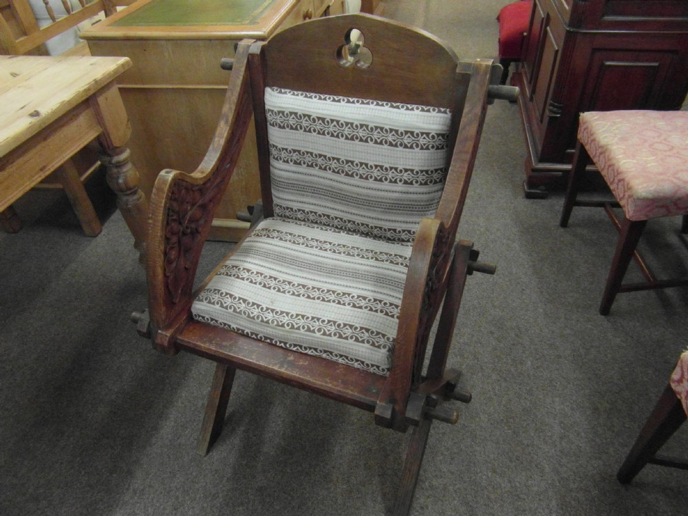 Antique Pair Glastonbury Oak Chairs View II