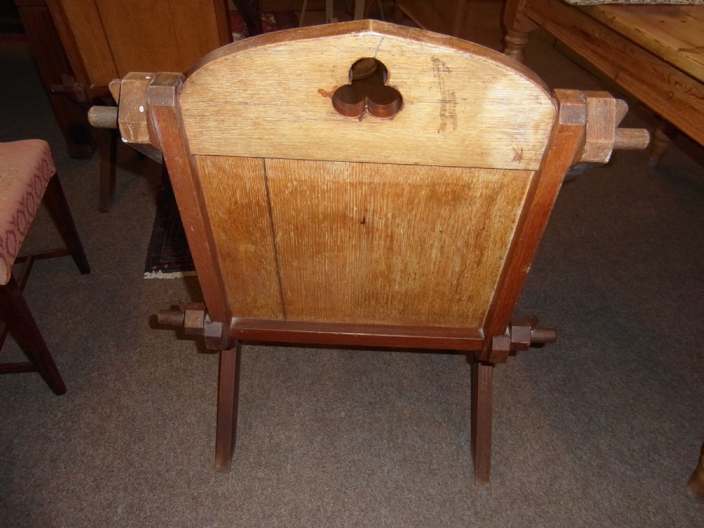 Antique Pair Glastonbury Oak Chairs View IV