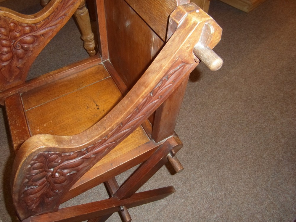 Antique Pair Glastonbury Oak Chairs View VI
