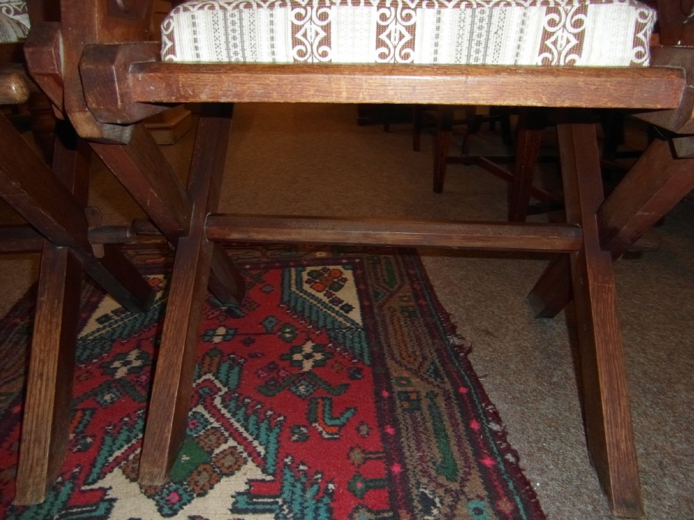 Antique Pair Glastonbury Oak Chairs View VII