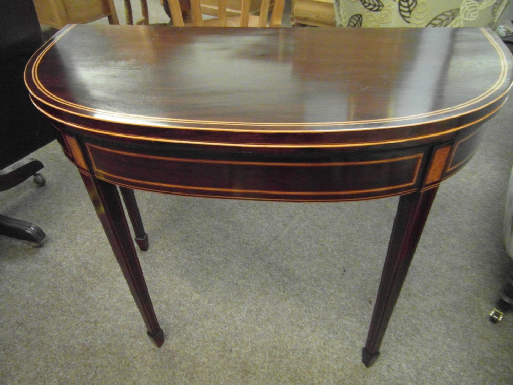 Regency Mahogany Inlaid Card Table
