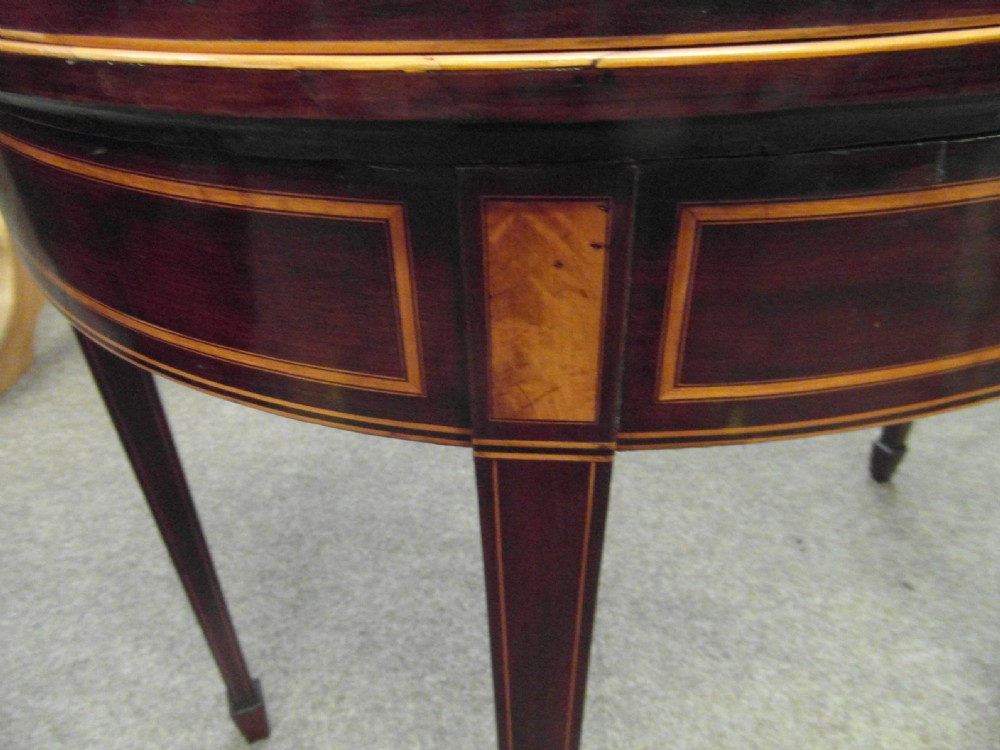 Regency Mahogany Inlaid Card Table View III