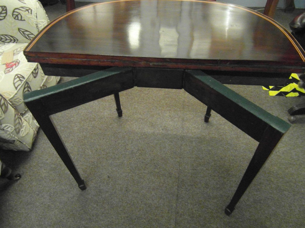 Regency Mahogany Inlaid Card Table View V